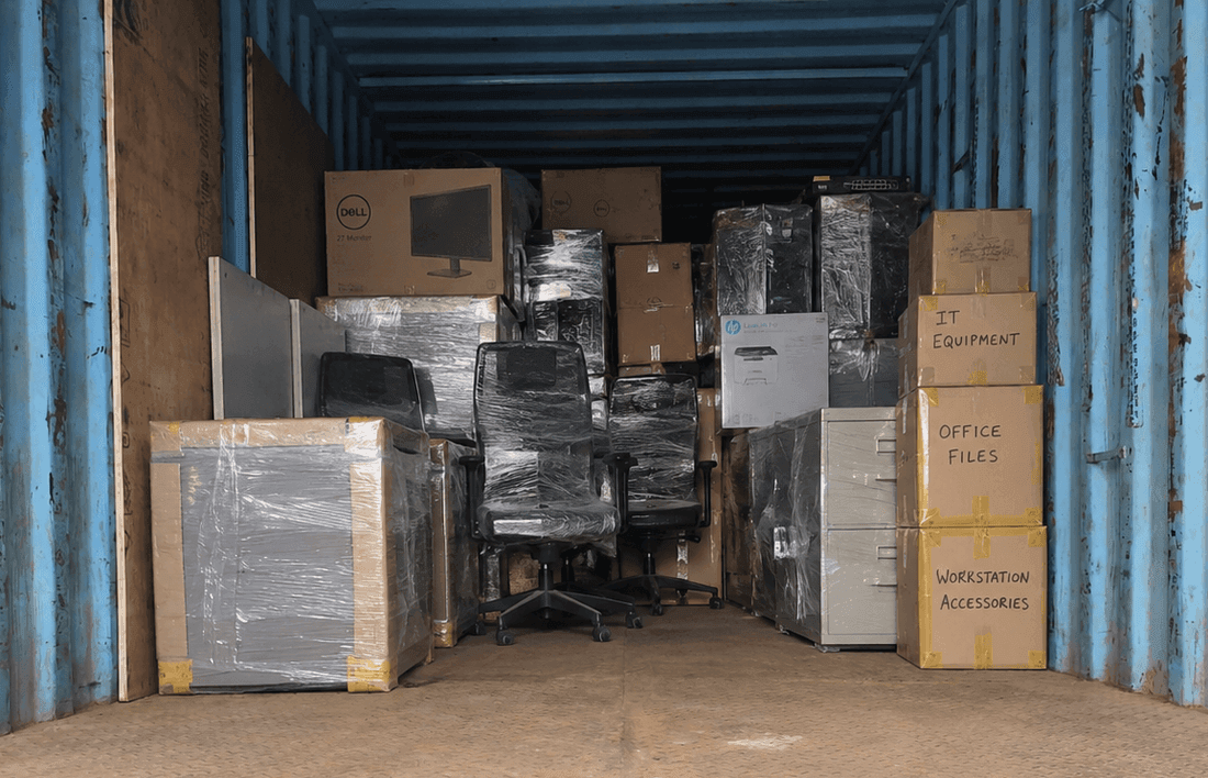 Commercial office workstation and IT server relocation management